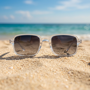 Unisex Pilot <b>Sunglasses</b> UV400 Transparent Shiny 1043 Made in TR - Product Image 3