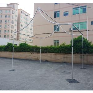 Adjustable Heavy Duty Aluminum Silver <b>Pipe</b> and Drape Backdrop <b>Stand</b> with Variable Sizes for Wedding and Trade Show Event Decor - Product Image 6