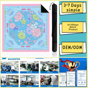 Tapis de Mahjong Bleu Moderne de Luxe Tan Tian 31,5x31,5 Antidérapant, Réduction du Bruit, Sans Pliures, Sac de Transport, Cartes, <span class=keywords><strong>Dominos</strong></span>, Jeux de Table - Product Image 2