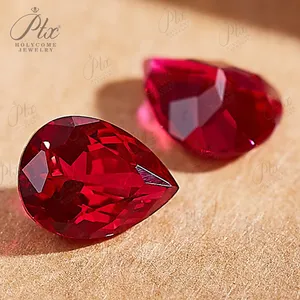 Lê hình dạng phòng thí nghiệm phát triển <span class=keywords><strong>Ruby</strong></span> Sapphire nhiều màu đá quý đá đỏ xanh xanh quyến rũ chất lượng hàng đầu hạt agl giấy chứng nhận đồ trang sức tự làm - Product Image 4
