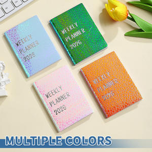 En Stock 2026 A7, libro de programación en inglés, planificador de patrón de piedra láser colorido, bolsillo portátil, Mini cuaderno de costura de hilo de cuero - Product Image 4