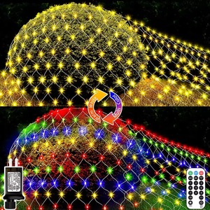 Guirlandes lumineuses LED en filet avec télécommande, étanches, pour décorations de Noël, arbres, buissons, mariages et jardins - Product Image 5