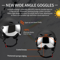 Casque de ski vintage tendance avec lunettes de protection, pour adultes, hiver 2023