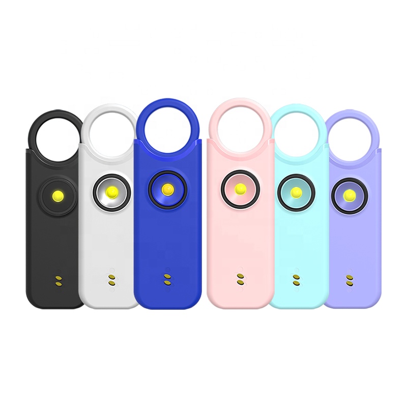 2023 New 140Db Recharge Portable Emergency Sos Security Self Defense Alarm Keychain Personal Safety Alarm For Women Children Eld