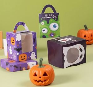 Halloween <b>Candy</b> <b>Boxes</b>, Dessert <b>Boxes</b> with Windows, Used for Cakes, Donuts, <b>Candies</b>, Pies, and Party Paper <b>Boxes</b> - Product Image 1