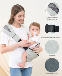 حامل أطفال محمول قابل للتعديل مع وسادة للأطفال الرضع والصغار، حمالة خاصة للأطفال - Product Image 2