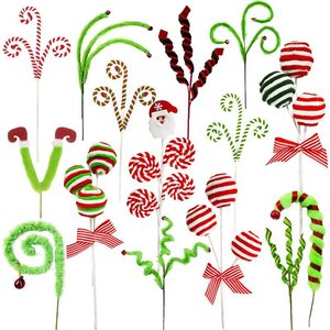 Adorno de Peluche Premium del <span class=keywords><strong>Grinch</strong></span> Navideño, Muñeco de Elfo Monstruo Verde para la Punta del Árbol de Navidad y Decoración del Hogar de Whoville - Product Image 1