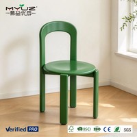 Chaise Rey ergonomique pour salle à manger, pieds croisés, assise concave, empilable, couleur personnalisée, en bois d'hévéa, pour la maison ou le bar