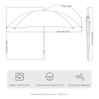 Parapluie de golf automatique grand format, coupe-vent, imperméable, anti-UV, design carré, haute qualité, impression de logo personnalisée