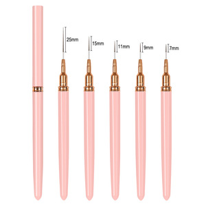 Lot de 5 pinceaux liner polychromes pour ongles, stylos de peinture gel UV pour dessin de lignes longues et conception de manucure - Product Image 6