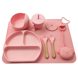 Ensemble de vaisselle pour bébé écologique sans BPA comprenant un bavoir, un bol, une tasse et des ustensiles - Product Image 6