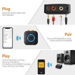 1Mii B06HD <span class=keywords><strong>Bluetooth</strong></span> 5.1 ricevitore Audio 3.5mm AUX & ecca Out <span class=keywords><strong>Bluetooth</strong></span> adattatore ricevitore Stereo per altoparlante, amplificatore, cuffie - Product Image 6