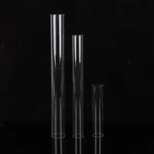 Tubo de vidrio de cuarzo de gran diámetro resistente a altas temperaturas instrumento de laboratorio de tubo de cuarzo redondo