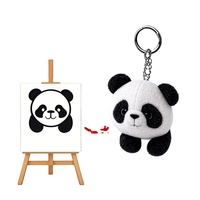 Usine certifiée BSCI EN71/ASTM, porte-clés en peluche panda mignon et kawaii de haute qualité, personnalisé, en coton doux