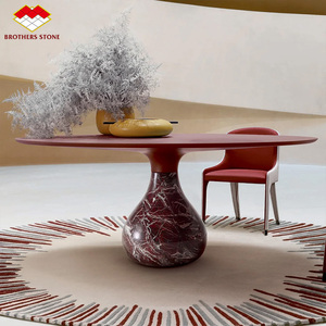 Base <span class=keywords><strong>per</strong></span> <span class=keywords><strong>Tavolo</strong></span> in Pietra Massiccia dal Design Elegante a Goccia, <span class=keywords><strong>Gambe</strong></span> in Marmo Lucidato <span class=keywords><strong>per</strong></span> Tavoli da Pranzo, Salotti, Ville e Arredamento Alberghiero - Product Image 1