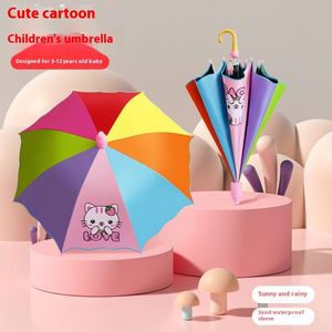 Nouveau Parapluie Enfant à Long Manche Motif Dessin Animé Mignon Chat Arc-en-ciel Garçons Filles Maternelle Logo Personnalisé - Product Image 2