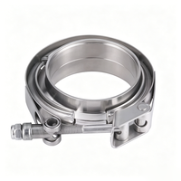 Kit de colliers de serrage universels en acier inoxydable de 3,5'' (89 mm) pour tuyau d'échappement turbo, collier de serrage en V mâle-femelle de qualité supérieure