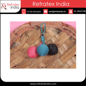 De Jute décoratif En Bois Perlé Porte-clés - Product Image 4