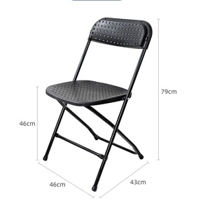 Venta al Por Mayor de Sillas Plegables Blancas Estilo Americano con Capacidad de Peso de 800 Libras, Apilables de Metal y Plástico para Fiestas al Aire Libre y Comedores Interiores - Product Image 4