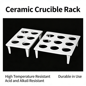 Support à creusets en céramique à 6 trous, support à creusets en porcelaine de Tangshan, support à creusets de 30 ml, support à creusets à 9 trous, support à creusets de laboratoire de 50 ml - Product Image 1
