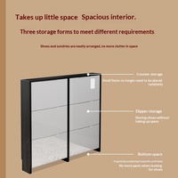Armoire à chaussures ultra-fine au design moderne et simple, armoire d'entrée de maison, porte intégrée, rangement étroit mural