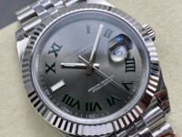 Montre lumineuse de haute qualité, étanche, 41 mm, VS Factory V2, acier 904L, mouvement 3235, cadran romain gris, montre de plongée