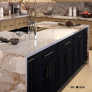 High Quality Modern Style Flat Panel Kitchen Cabinets Custom Full <b>Set</b> High Gloss <b>Black</b> Lacquered MDF Solid Wood Backsplash for - Product Image 3