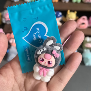 Figurines promotionnelles du zodiaque en résine 3D, jouet surprise, tête de lapin, poupée, personnage de dessin animé, décorations de gâteau, grande taille, sac surprise - Product Image 6