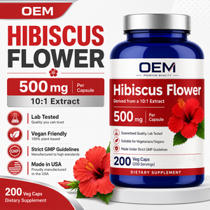 Oem Blood Pressure Support <b>Capsules</b> Hawthorn <b>Garlic</b> Olive Leaf Hibiscus Cardiovascular Circulation Health Supplement - Product Image 3