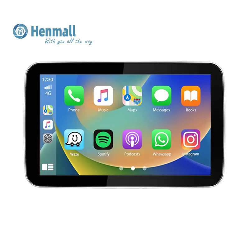 HENGMALL 10.1 ''Carplay Smart Auto Rücksitz Monitor tragbare Android Kopfstütze Monitor Touchscreen GPS Car Radio Player