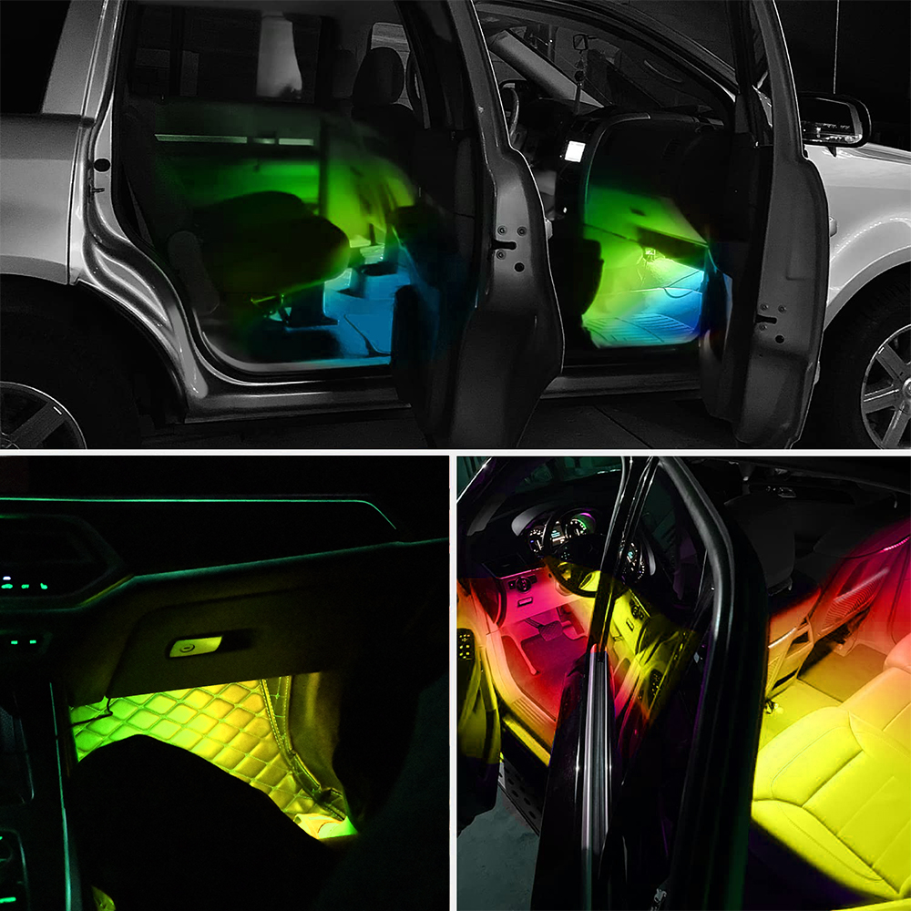 Interior Car Lights Car Led Lights APP Control with Remote Music Sync Color Change RGB