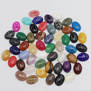 Bán buôn pha lê đá tự nhiên hình bầu dục Vòng đá thạch anh tím Lapis Lazuli Agate Rose Quartz Cabochon đá quý cho Diy đồ trang sức làm - Product Image 4