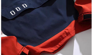 Sweat à capuche vintage pour <span class=keywords><strong>homme</strong></span>, imperméable, coupe-vent, col montant, logo personnalisé sur le devant, streetwear de basketball, veste de chasse - Product Image 4