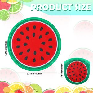 Éventail pliant ludique à motifs de fruits, éventail rond pliable avec motifs de fruits vibrants pour les fêtes estivales à la plage, les jeux d'enfants en plein air - Product Image 4