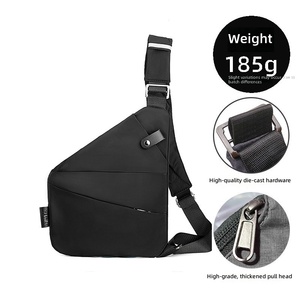 Bolso cruzado para <span class=keywords><strong>hombre</strong></span> de nailon para hombro derecho, ligero, a rayas, para negocios y viajes, de gran capacidad, simple y ajustado - Product Image 6