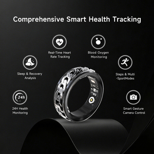 Sport Health Fitness Intelligent Waterproof Smart Ring App Control Rotatable Chain Multi Mode Automatic <b>Exercise</b> App Control Eas - Product Image 3