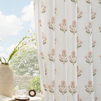 Ferme nouveauté Vintage Faux lin rideaux épais et intimité fenêtre main bloc imprimé rideaux pour chambre de fille de pépinière
