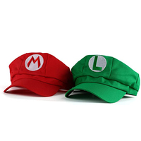 Mario Brothers Child Costume Cap Party Red and Green Luigi Hat Casual/Beach/Uso al aire libre Hecho de Polyester-MH-1560