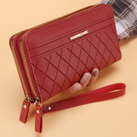 Dompet Panjang Wanita 2025 Gaya Korea Sederhana Dompet Koin Ritsleting Ganda Dompet Multi-Kartu Tas Kartu Dompet Clutch