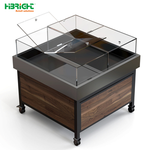 Exhibidor de Madera Moderno de Alta Luminosidad para Supermercados y Tiendas de Comestibles - Product Image 1