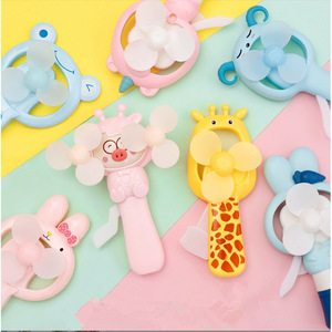 Cute Cartoon Handheld Fan Mini Manual Portable Student Travel <b>Gift</b> Mixed Colors - Product Image 4