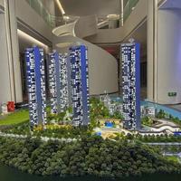 Maqueta Arquitectónica a Escala 1:100, Diseño de Modelo de Edificio en 3D con Materiales Personalizados e Iluminación LED