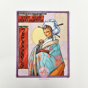 Aosheng 2026 Nuevo Lanzamiento Parche Termoadhesivo con Impresión de <span class=keywords><strong>Texto</strong></span> Japonés, Borde Irregular, Personaje de Dibujos Animados Personalizado - Product Image 2