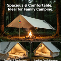 Tente de camping extérieure pour chien, abri pour animaux de compagnie avec porte zippée et fenêtre en maille, haute sécurité