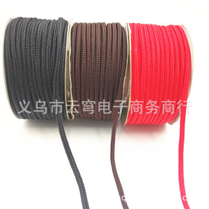 Cordon en macramé rouge tressé rond de 3 mm, 100 % polyester, 25 yards par rouleau, pour la fabrication de bijoux et le bricolage - Product Image 2