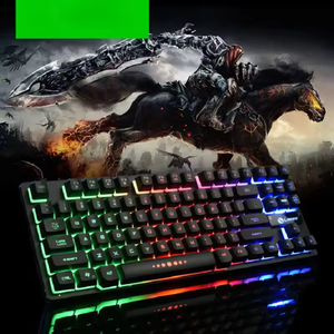 Clavier de jeu lumineux de haute qualité à 87 touches, avec caractères Eat Chicken, sensation mécanique, pour ordinateur portable et de bureau, clavier de jeu Esports - Product Image 5