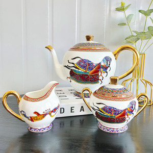 Wholesale Luxury Royal Personage Pattern Home Decors Ceramic Gold Handle Coffee <b>Tea</b> <b>Set</b> - Product Image 2