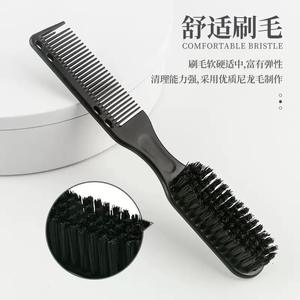 Peigne de coiffure professionnel double face en nylon noir pour hommes, brosse de coiffure portable en plastique noir pour salon de coiffure, vente en gros - Product Image 4