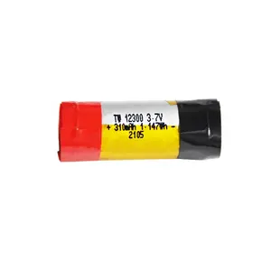 באיכות גבוהה שטוח למעלה ליתיום סוללה 12300 310mAh 3.7V עבור אלקטרוני מנעול ופנס בהיר