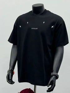 Maglietta estiva Hip Hop da uomo con Design Casual da uomo con stampa a stella t-Shirt da uomo - Product Image 2
